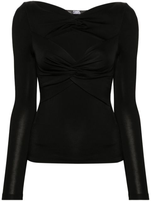 Karl Lagerfeld twisted cut-out top