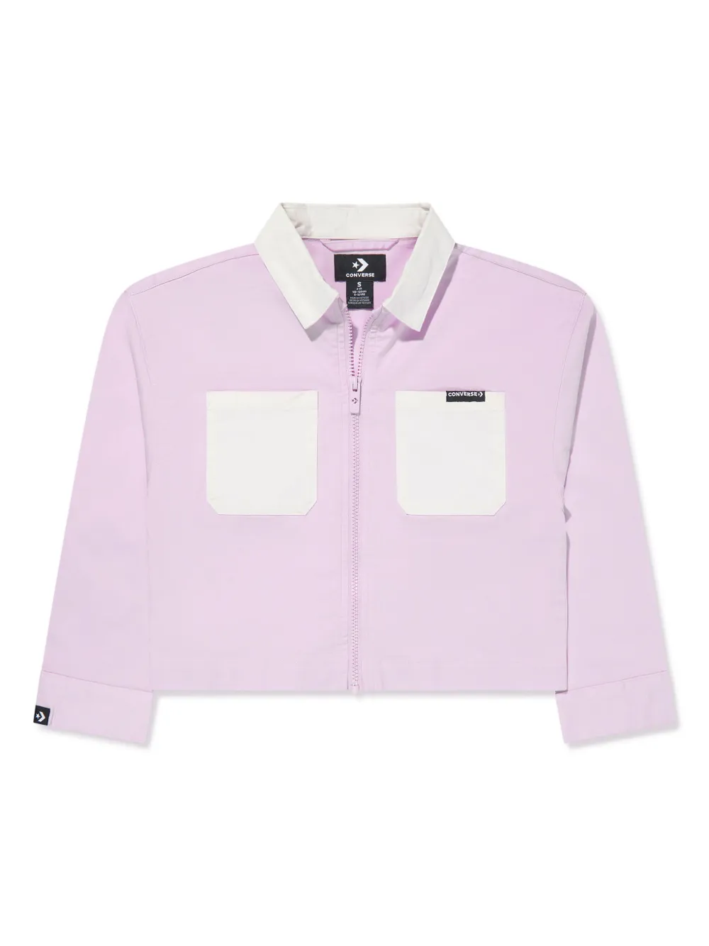 Converse Kids colour-block zip-up jacket | Purple | Image 1