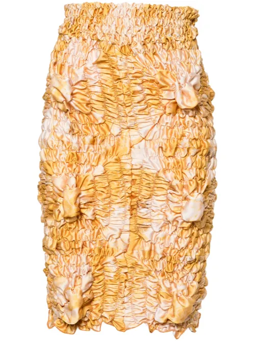 FEBEN minijupe crayon Twist - Jaune - FEBEN - Modalova