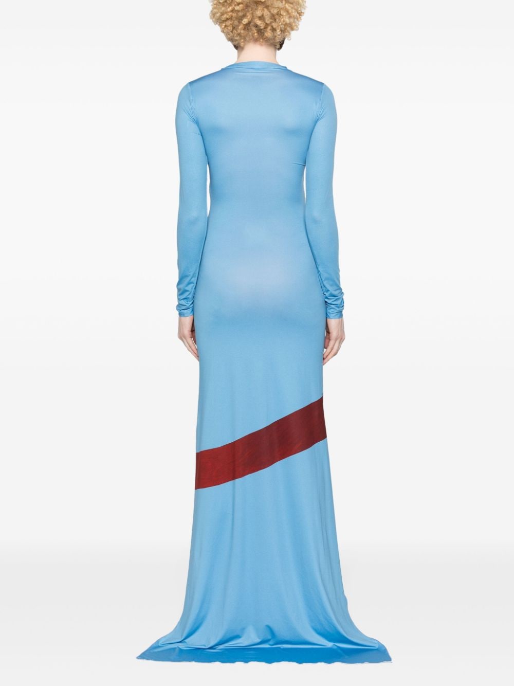 Shop Feben 360 Kite-print Maxi Dress In Blau