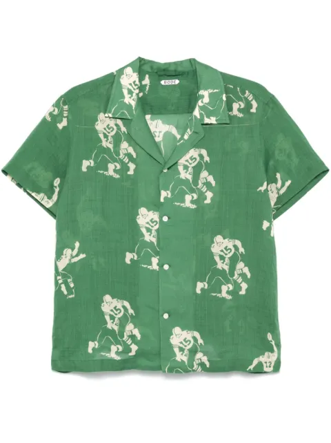 BODE Football-pattern shirt