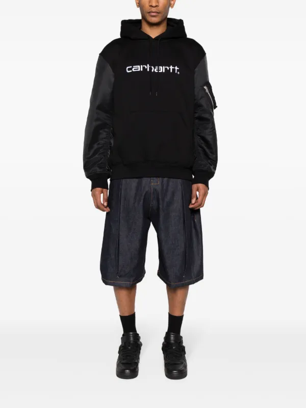 Junya Watanabe MAN x Carhartt ロゴ パーカー | ブラック