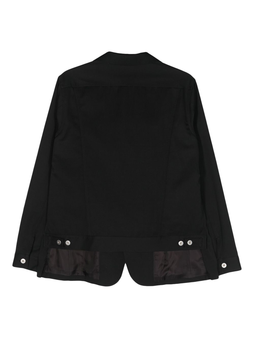 Shop Black Comme Des Garçons Deconstructed Single-breasted Blazer In Black