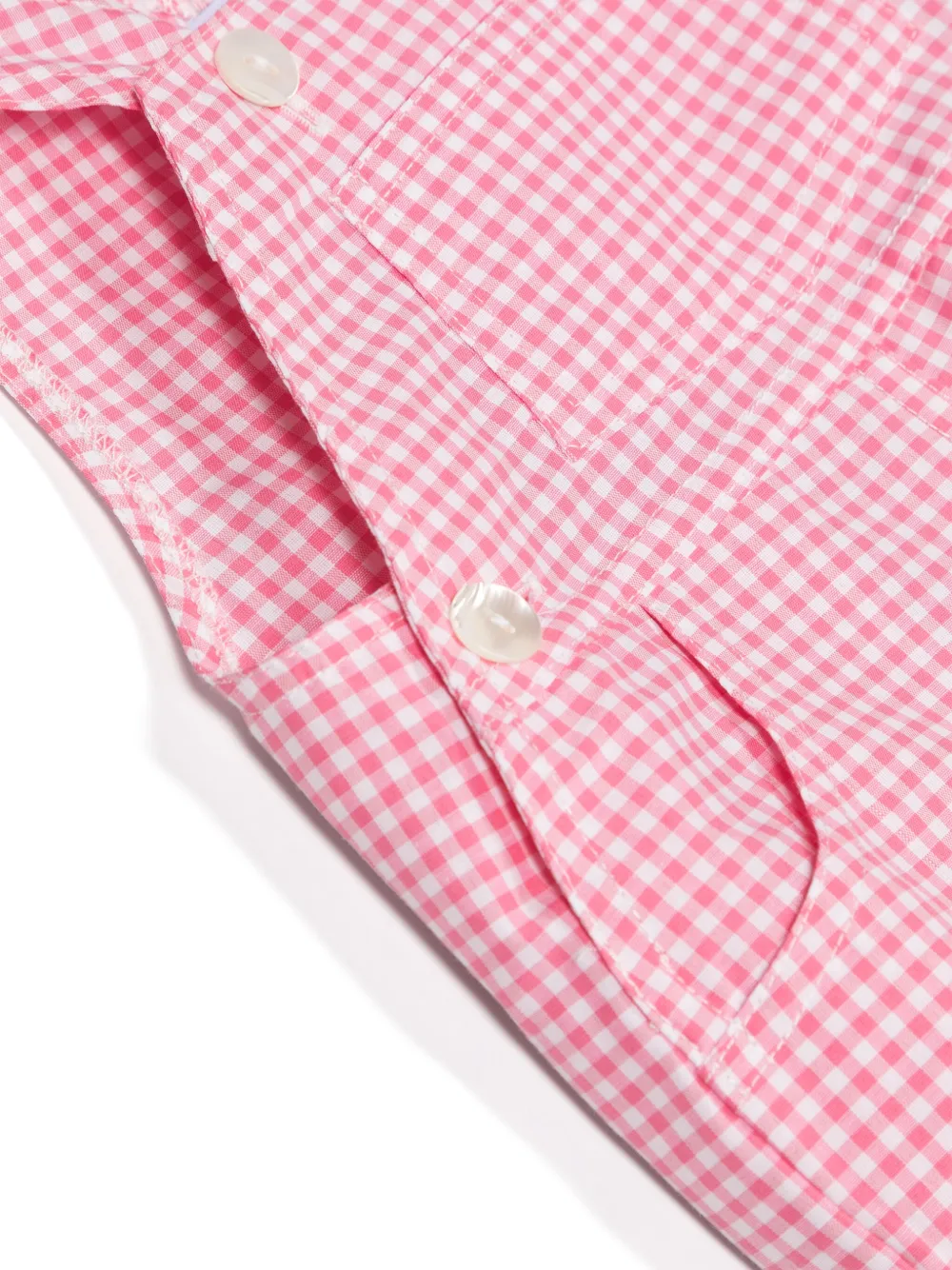 Siola Popeline tuinbroek met gingham ruit Roze