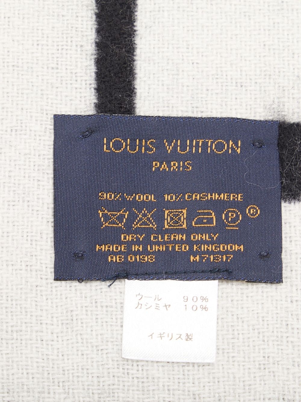 Pre-owned Louis Vuitton 2018 Cardiff Wool Scarf In Black