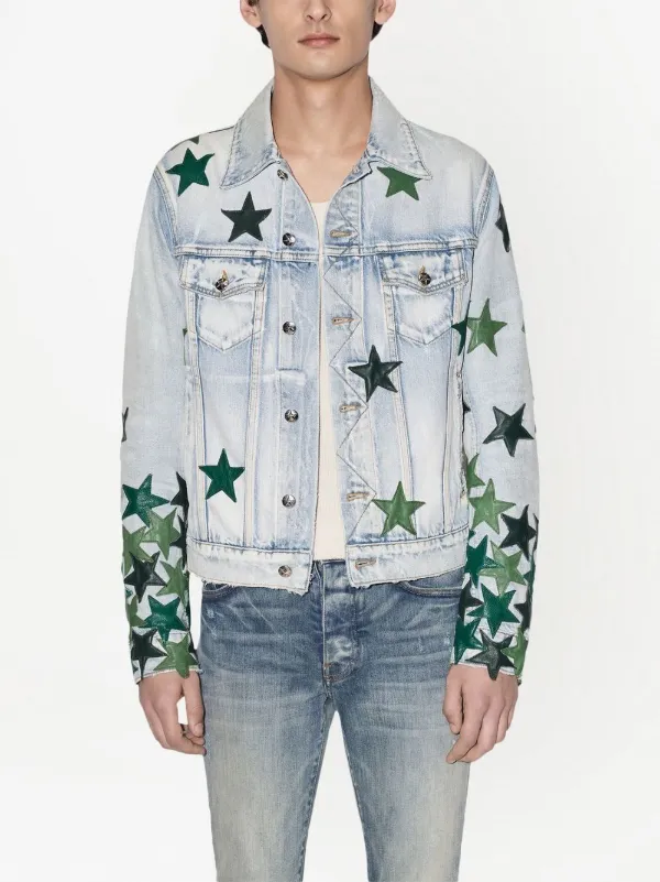 AMIRI Chemist Star デニムジャケット | ブルー | FARFETCH JP