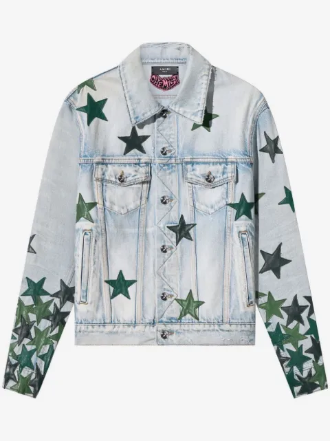 AMIRI CHEMIST TRUCKER JACKET Light Indigo Denim Jackets "Blue"
