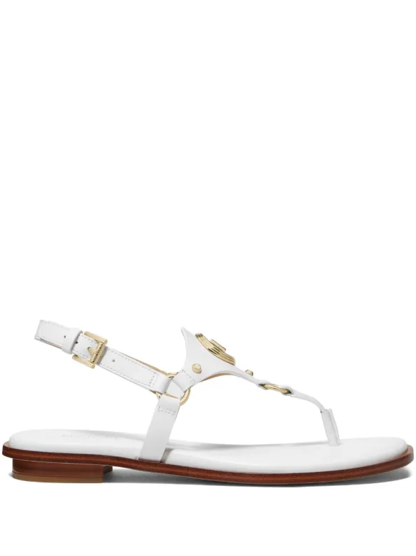 Michael Michael Kors Casey Sandalen Met Logoplakkaat Wit FARFETCH NL