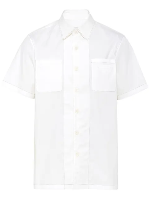 Prada triangle-logo short-sleeve shirt