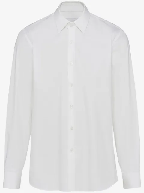Prada chemise en coton à manches longues