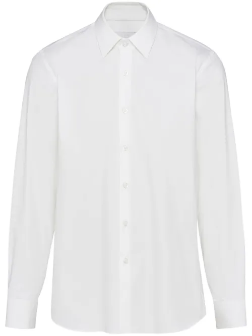 Chemise en coton à manches longues - Prada - Modalova