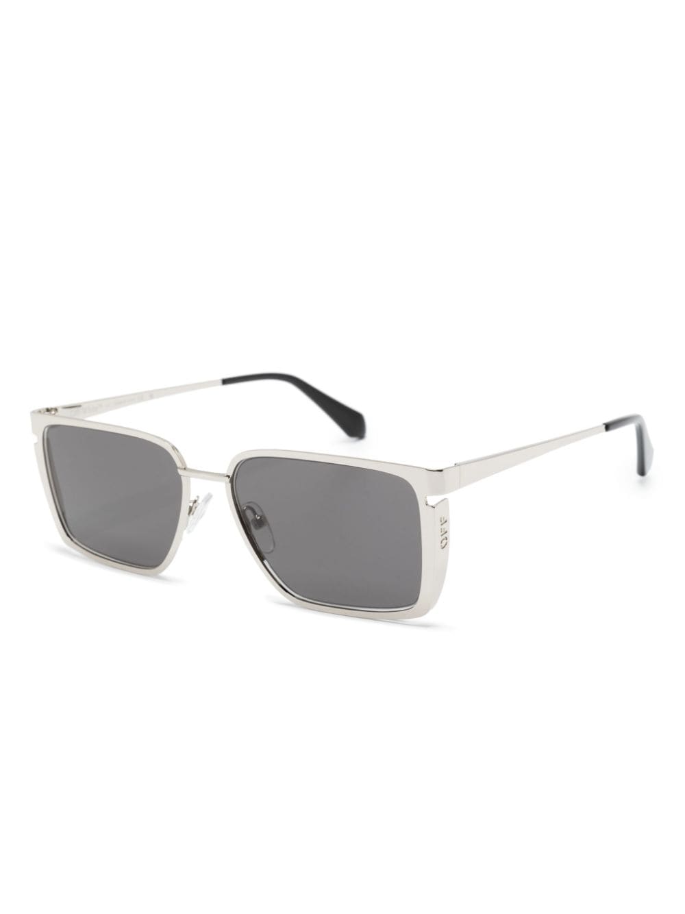 Off-White Yoder zonnebril met rechthoekig montuur - Zilver