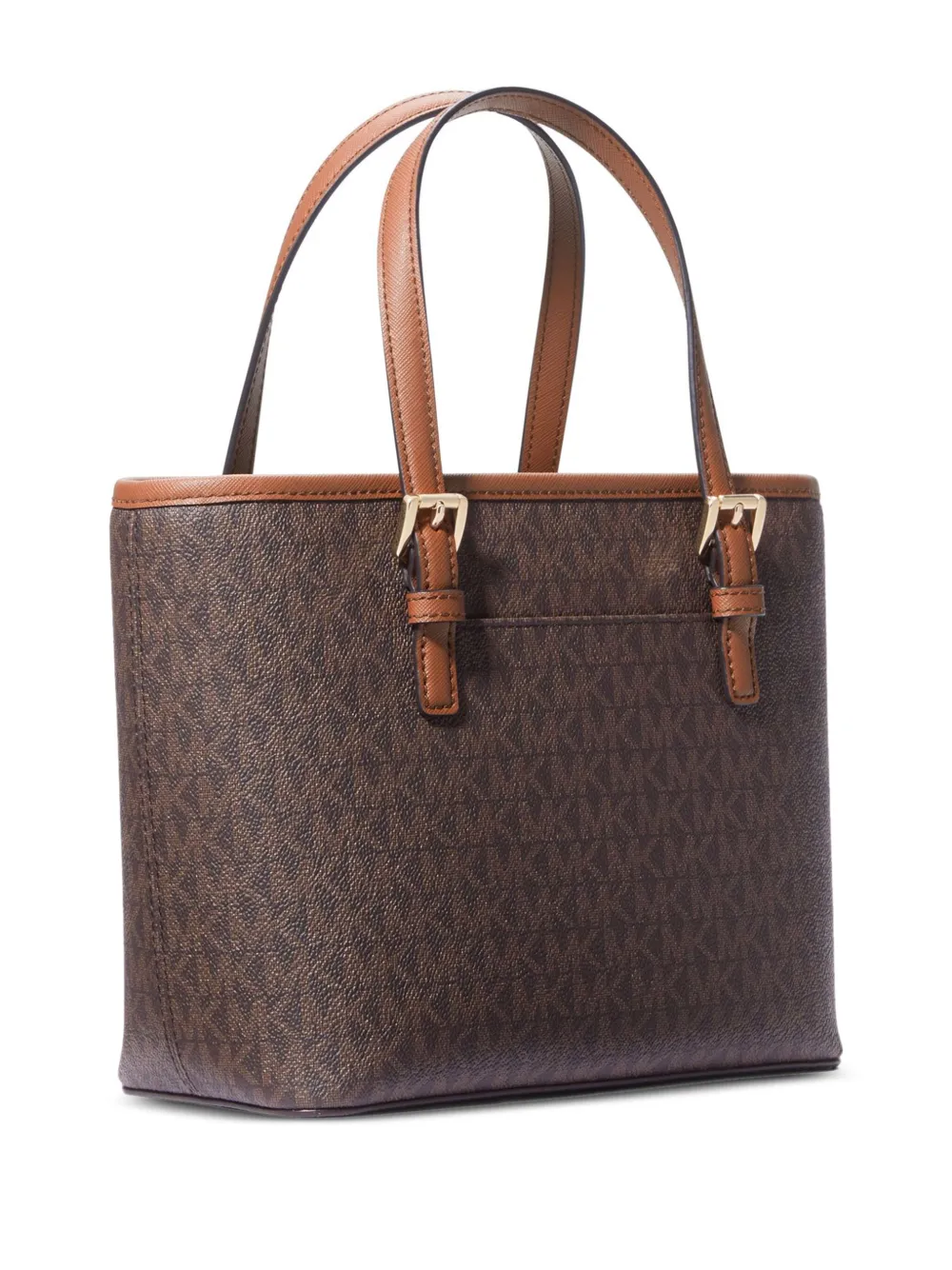 Michael Kors Kleine Jet Set shopper met monogramprint Bruin