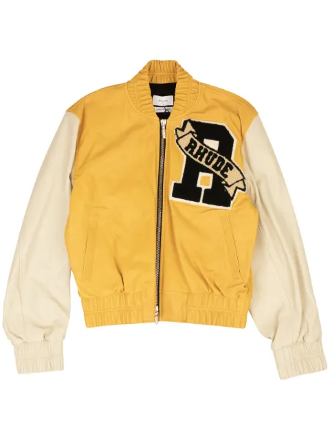 RHUDE logo-appliqué bomber jacket