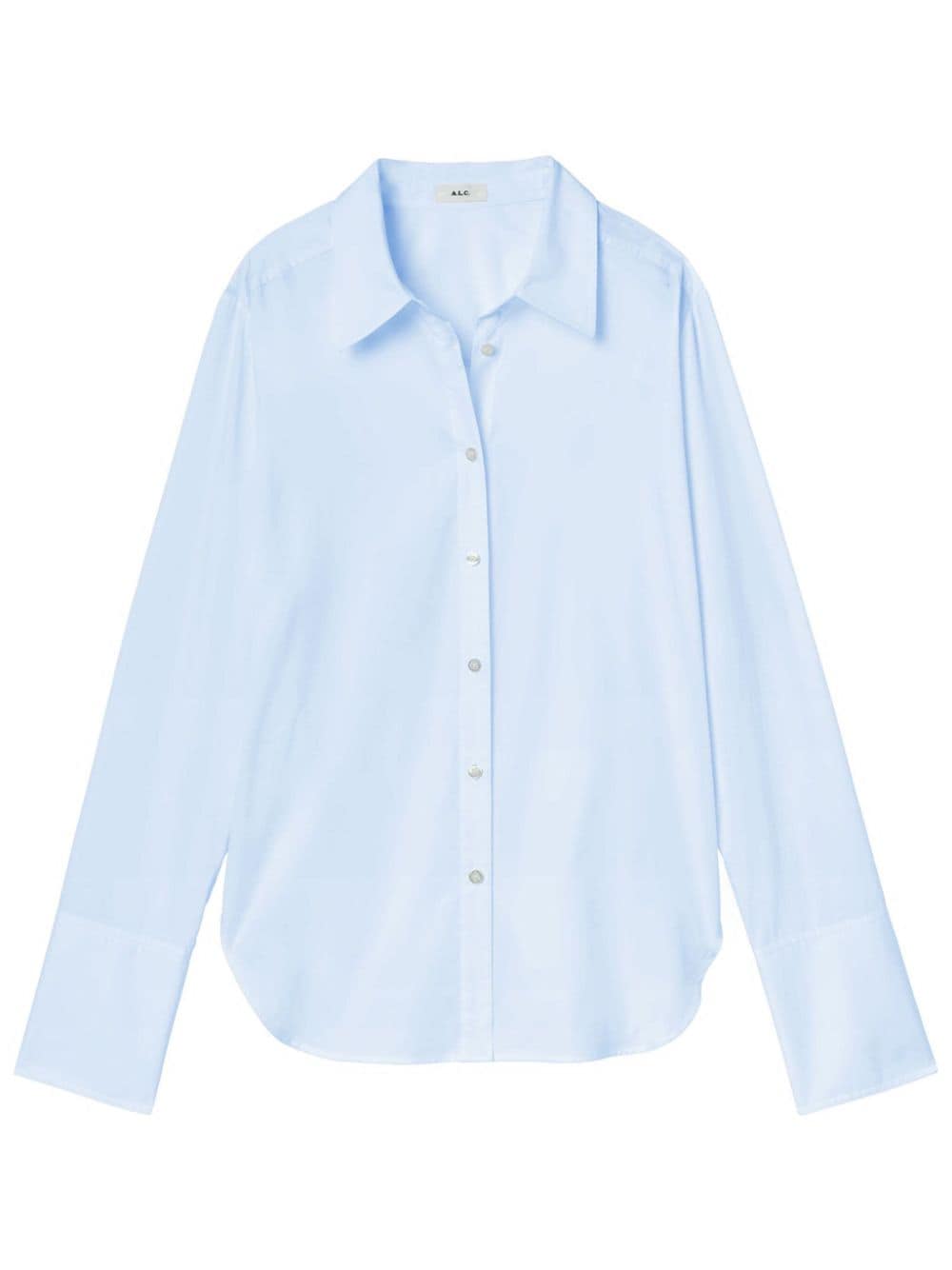 Shop A.l.c Aiden Cotton Shirt In Blue