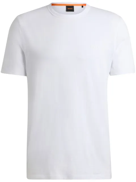 BOSS logo-embossed cotton T-shirt