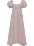 AZEEZA Rory gingham midi dress - Pink