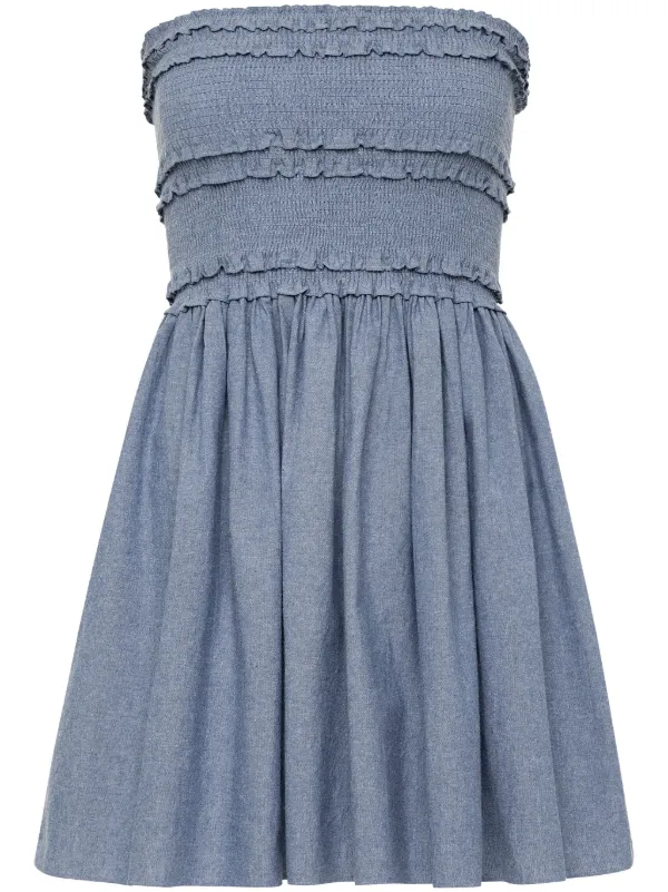 sachin and babi light blue dress CurveWow Chambray Tiered Shirt Dress  Curvewow