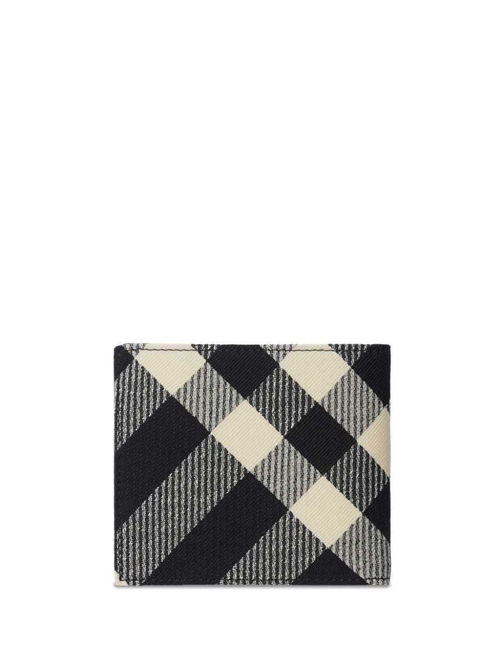 Shop Burberry Checked Bi-fold Wallet In 黑色