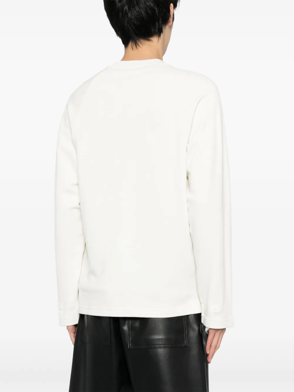 Helmut Lang Crew-neck Cotton Jumper In Neutrals