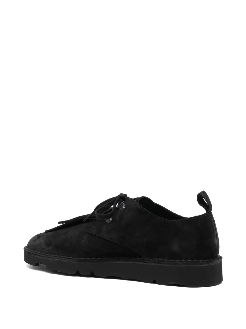 Shop Clarks X Engineered Garments Desert Khan Suede Shoes In Black