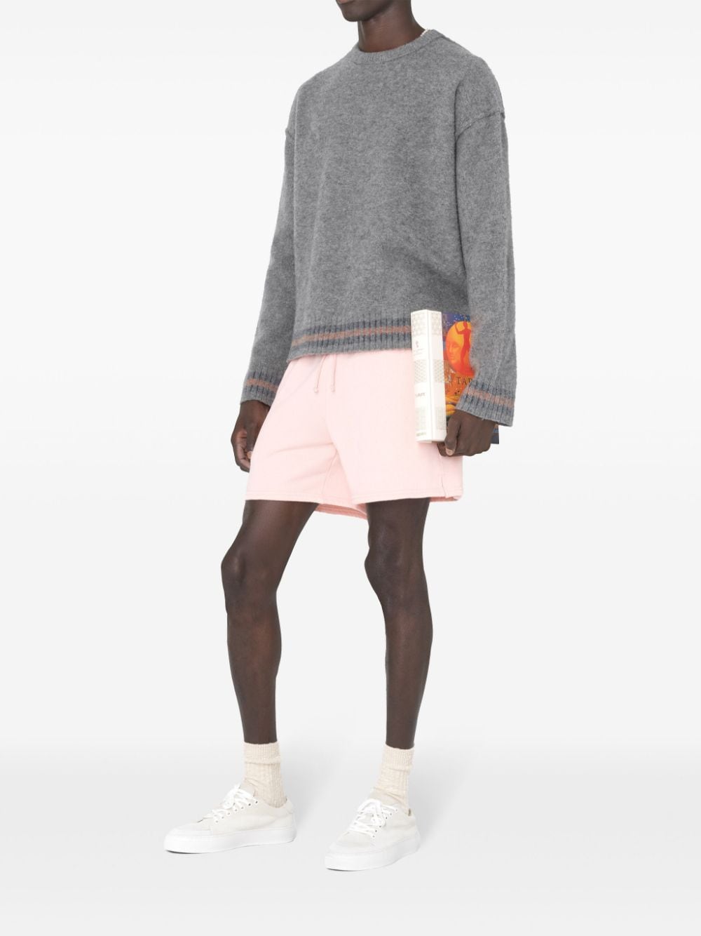 Shop John Elliott Cotton-blend Track Shorts In Pink