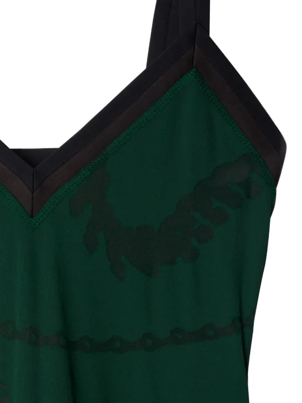 Burberry Shield Hardware Asymmetric Midi Dress | Green | FARFETCH BN