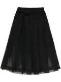 Undercover pleated A-line skirt - Black