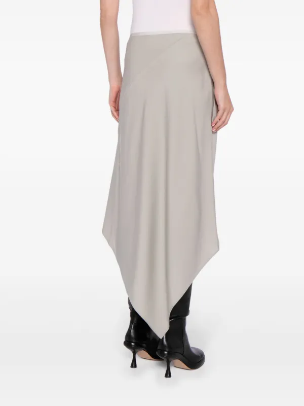 ☆ASYMMETRIC WOOL-SILK MIDI SKIRT/KIMHEKIM☆ Akris Asymmetric Pleated Silk Organza Midi Skirt | Neiman Marcus
