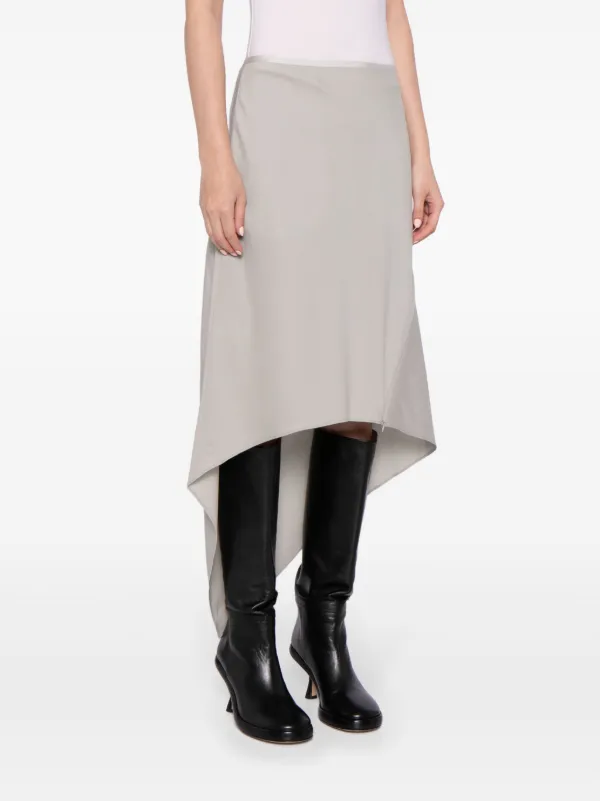 ヘルムートラング  シルク　スカート Helmut Lang アシンメトリー スカート | グレー | FARFETCH JP