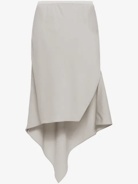 Helmut Lang asymmetric wool midi skirt