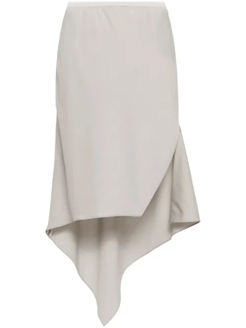 Jupe mi-longue en laine à design asymétrique - Helmut Lang - Modalova