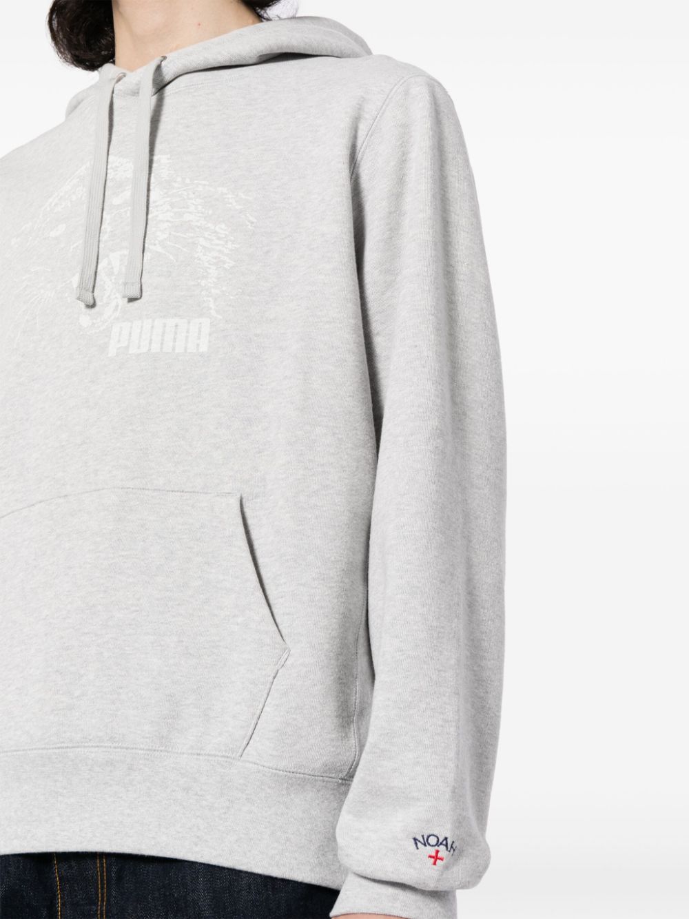 Shop Puma X Noah Graphic-print Hoodie In Grey