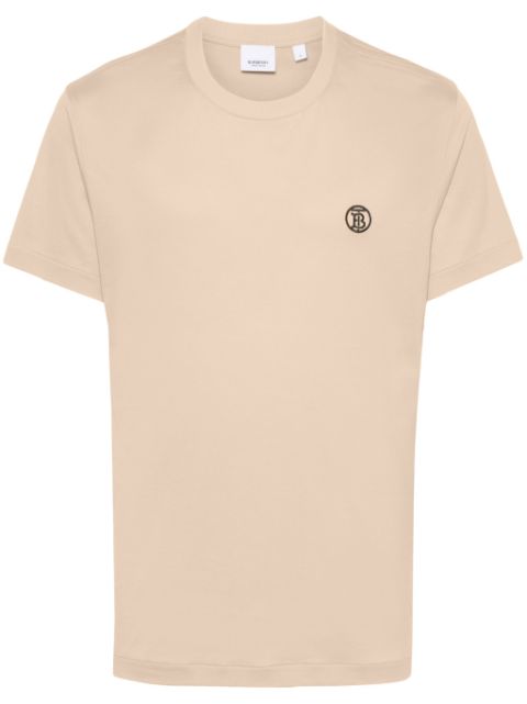 Burberry logo-embroidered cotton T-shirt Men