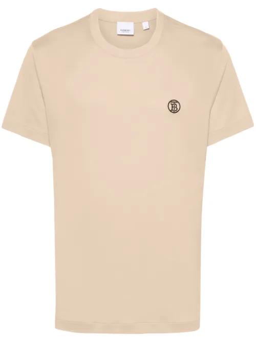 T-shirt en coton à logo brodé - Burberry - Modalova