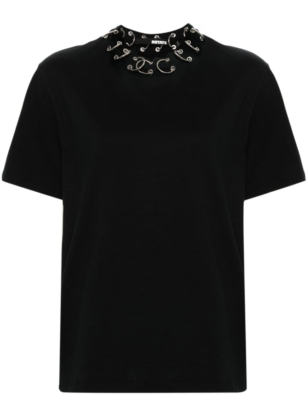 ROTATE BIRGER CHRISTENSEN T-shirt met metalen detail Zwart