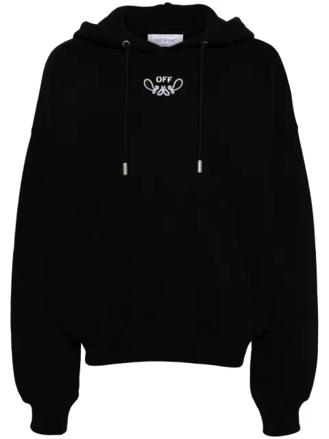 Off-White bandana-embroidered cotton hoodie