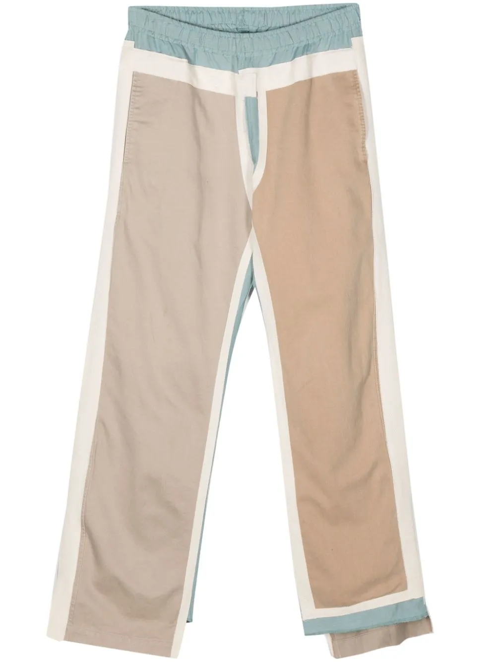 Needles Patchwork Design Straight-leg Trousers In Neutrals