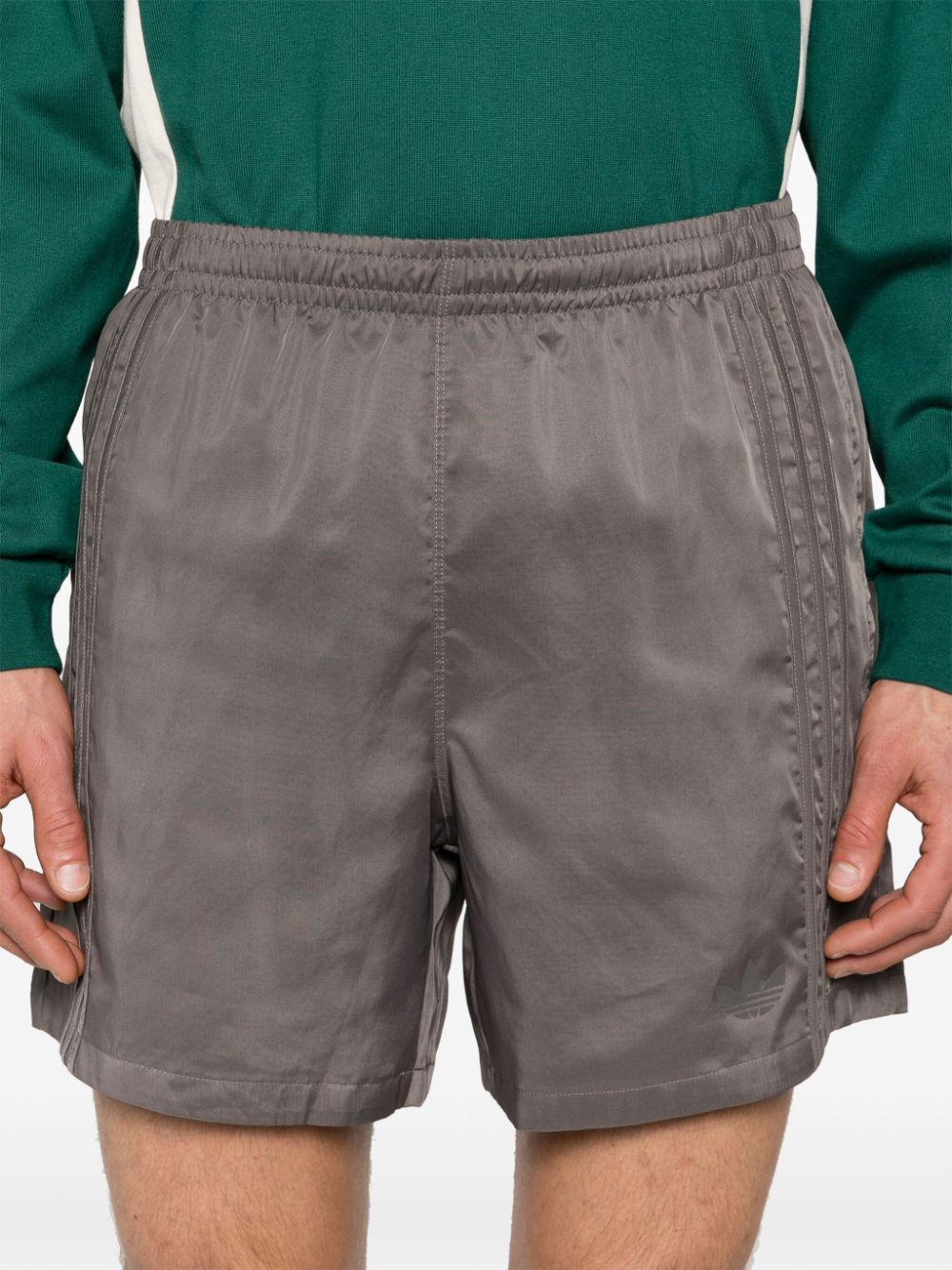 Shop Adidas Originals Sprinter Fashion Recycled-polyester Track Shorts In Grey