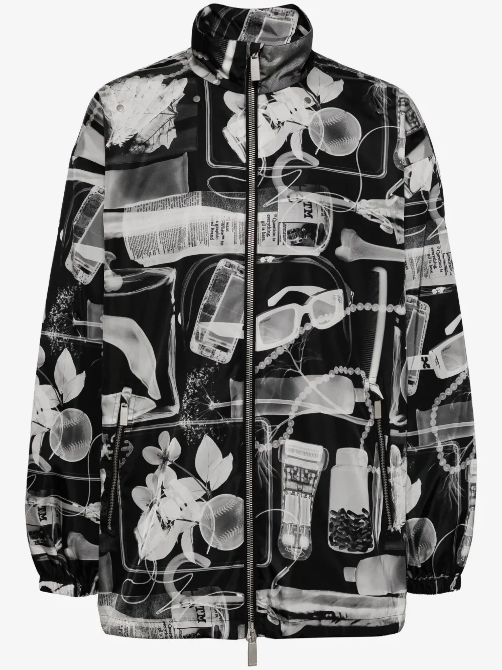 Off-White X射线印花防风衣 | 黑色 | Image 1
