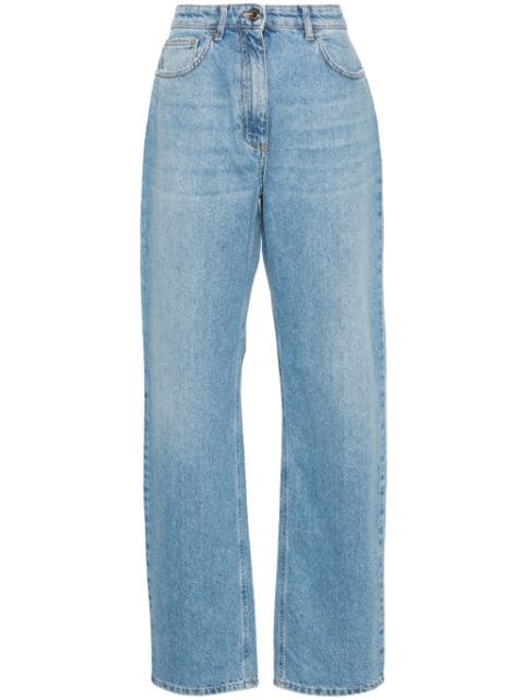 Elisabetta Franchi embroidered-logo straight-leg jeans