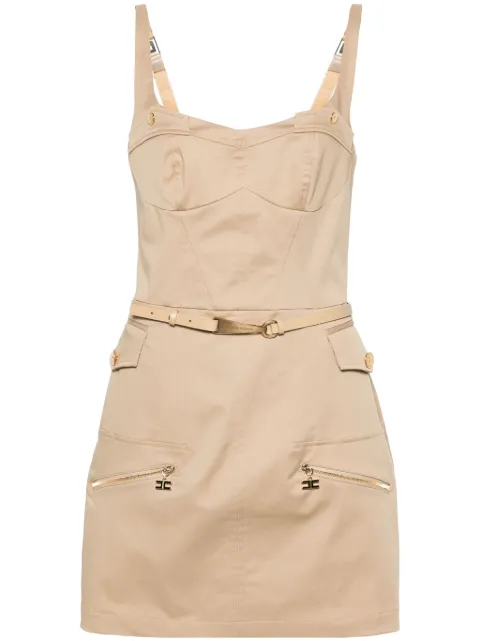 Elisabetta Franchi belted sleeveless mini dress