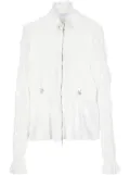 Off-White ruched zip-up jacket