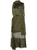 sacai panelled-design dress - Green