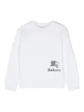 Burberry Kids Equestrian Knight-motif cotton sweatshirt - White