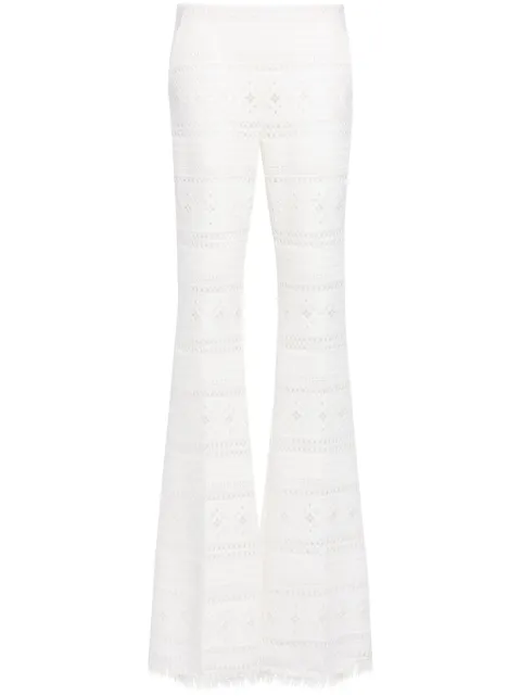 Ermanno Scervino pantalones acampanados de crochet
