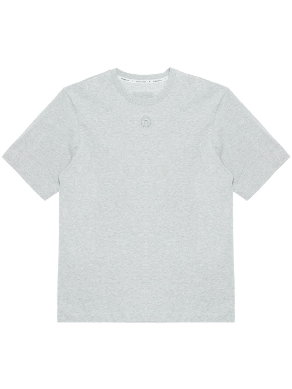 Marine Serre Crescent Moon-appliqué Cotton T-shirt In 灰色