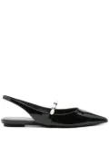 Stuart Weitzman patent leather mules - Black