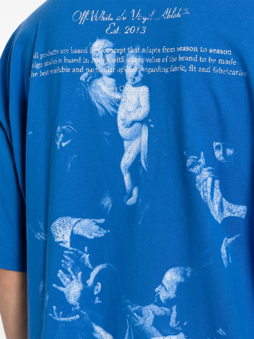 Off-White T-shirt met print Blauw