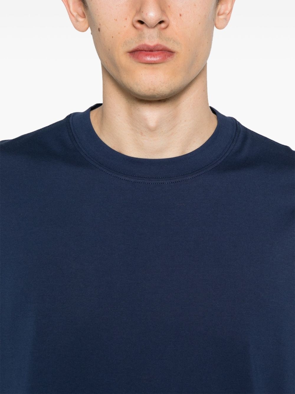 Brunello Cucinelli T-shirt met stiksel Blauw